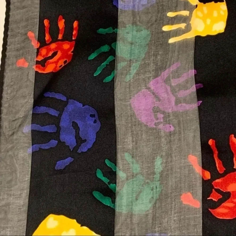 Echo “Save the Children” Silk Scarf With‎ Handprints